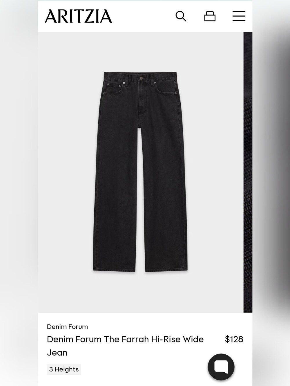 15. Denim Forum The Farrah High Rise Wide Leg Dark Wash